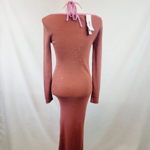 NWT Asos by Design Knitted Midi Halter Dress size 6 - Picture 10 of 13